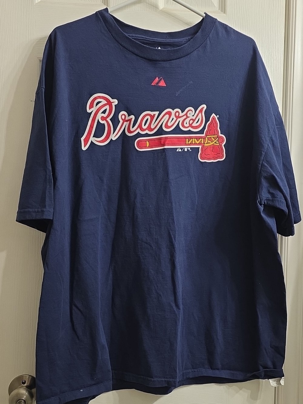 Atlanta Braves Majestic MLB Graphic T-Shirt - Navy Blue - Size 2XL